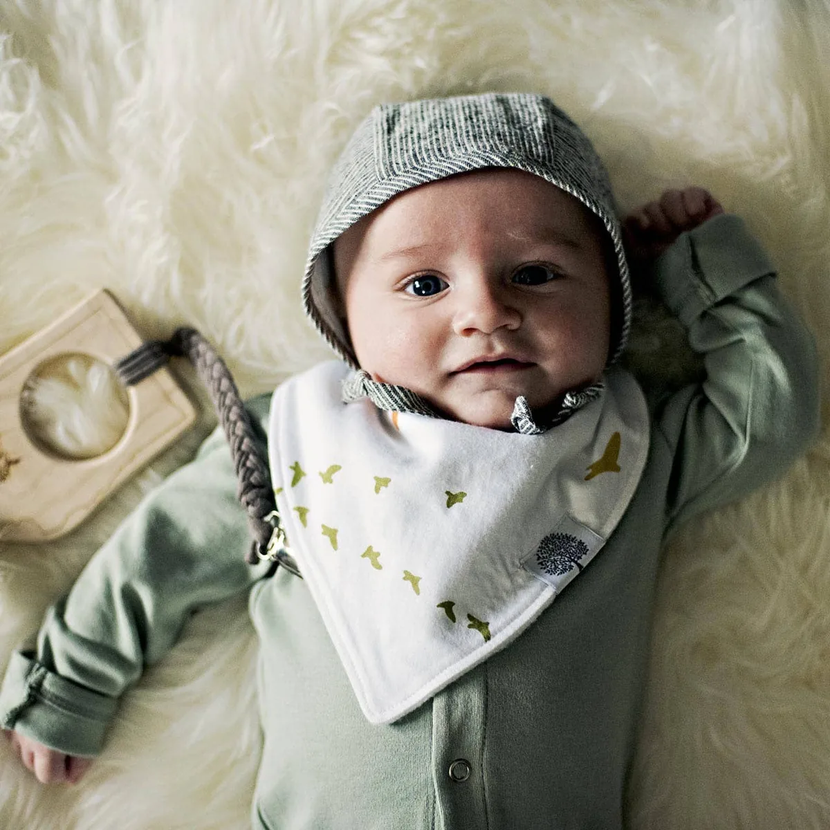 Vier gemusterte Parker Baby Co. Bandana-Lätzchen – Bild 2